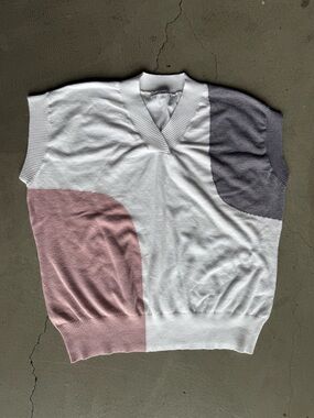 Vila Milano / Colorblock Sweater Vest / White